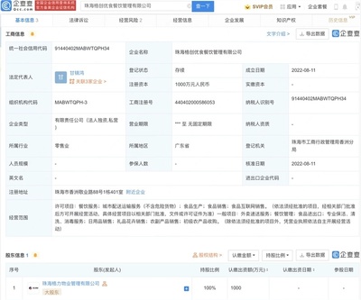 格力跨界進(jìn)軍餐飲服務(wù)領(lǐng)域，成立新公司布局外賣與網(wǎng)絡(luò)技術(shù)